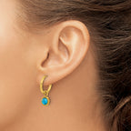 Stainless Steel Gold-Tone Polished Hinged Hoop Earrings for Women