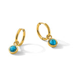 Stainless Steel Gold-Tone Polished Hinged Hoop Earrings for Women