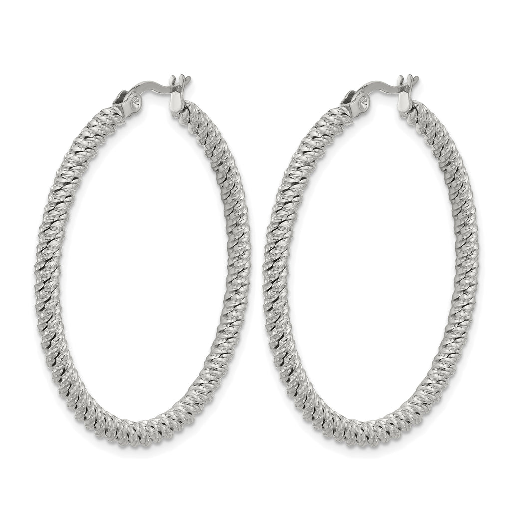 Stainless Steel Polished Hoop Earrings for Women