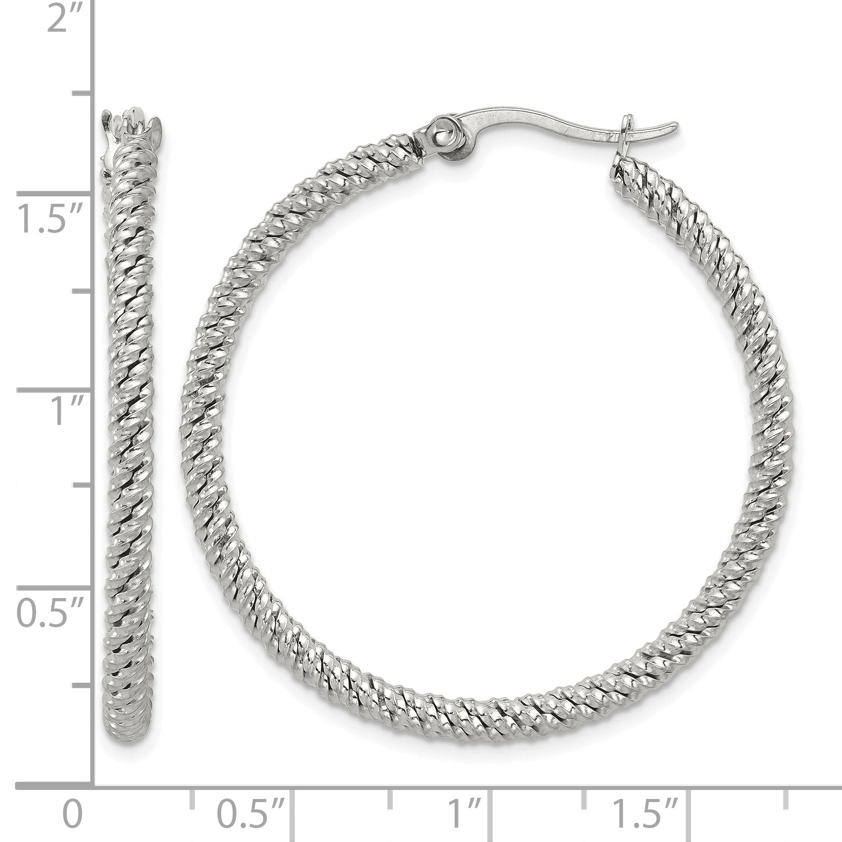Stainless Steel Polished Hoop Earrings for Women