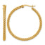 Polished Gold-Tone Stainless Steel Hoop Earrings 40mm