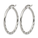 Polished Gold-Tone Stainless Steel Hoop Earrings 2mm