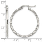 Polished Gold-Tone Stainless Steel Hoop Earrings 2mm