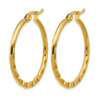 Stainless Steel Gold-Tone Polished Hoop Earrings for Women