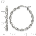 Stainless Steel Gold-Tone Polished Twisted Hoop Earrings for Women