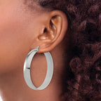 Stainless Steel Polished Hoop Earrings for Women