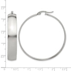 Stainless Steel Polished Hoop Earrings for Women