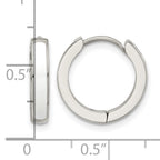 Stainless Steel Enamel Polished Hinged Hoop Earrings for Women