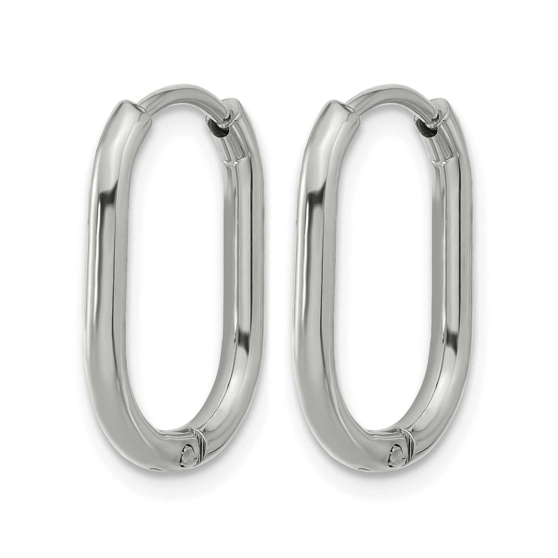 Polished Stainless Steel Hoop Earrings 2mm Secondary image