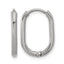 Stainless Steel Polished Hinged Elongated Hoop Earrings for Women