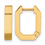 Stainless Steel Gold-Tone Polished Square Hinged Hoop Earrings for Women
