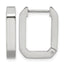 Stainless Steel Polished Square Hinged Hoop Earrings for Women