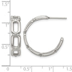 Polished Stainless Steel Hoop Earrings 25mm