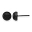 Stainless Steel Black Polished Agate Stud Earrings