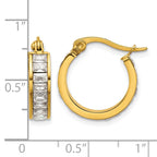 Stainless Steel Gold-Tone Polished Hoop Earrings for Women