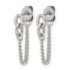 Stainless Steel Polished Drop Dangle Earrings