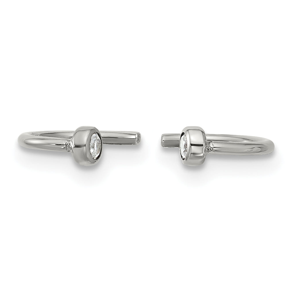 Stainless Steel Polished Ear Cuff Stud Earrings