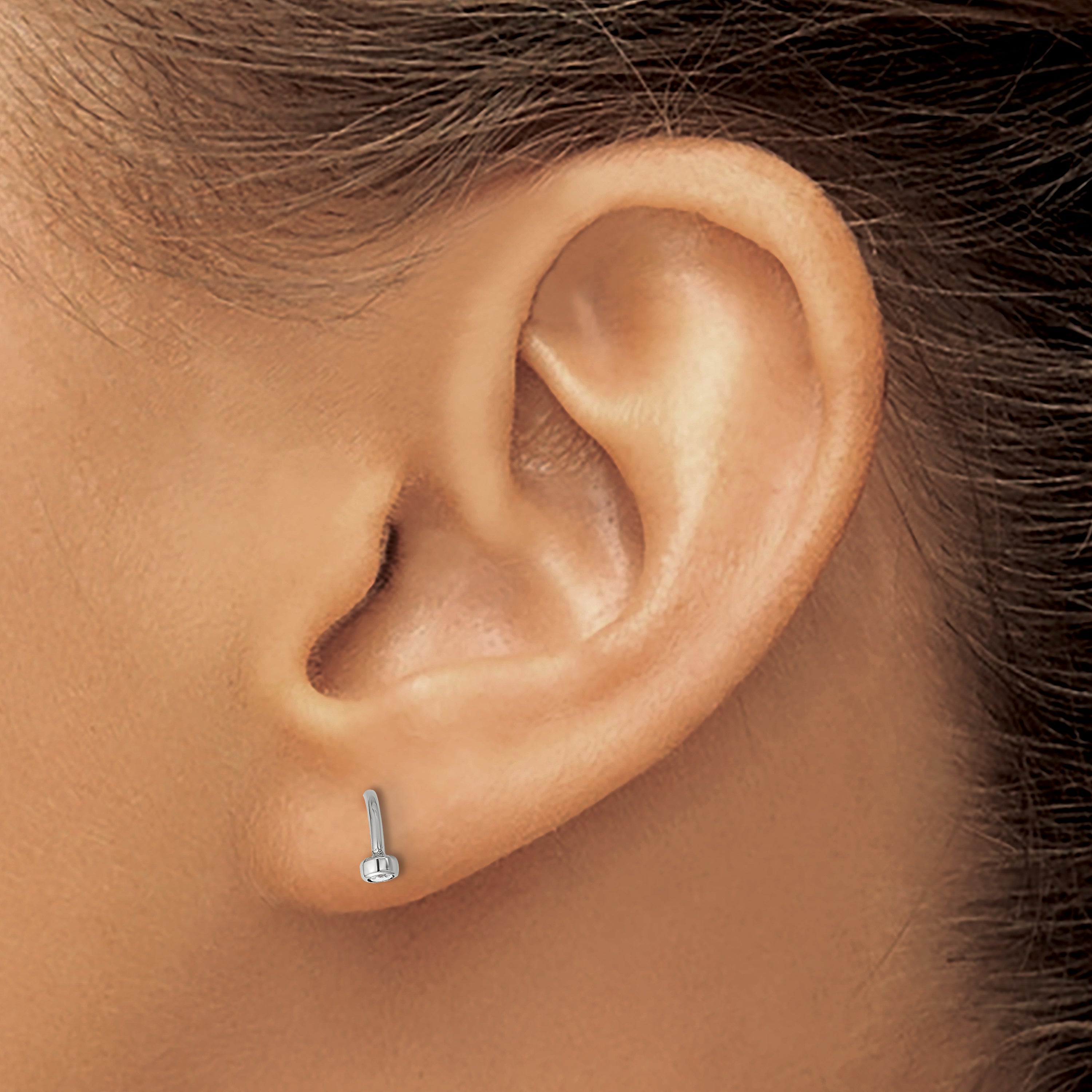 Stainless Steel Polished Ear Cuff Stud Earrings