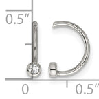 Stainless Steel Polished Ear Cuff Stud Earrings
