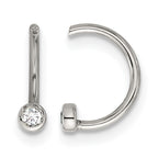 Stainless Steel Polished Ear Cuff Stud Earrings