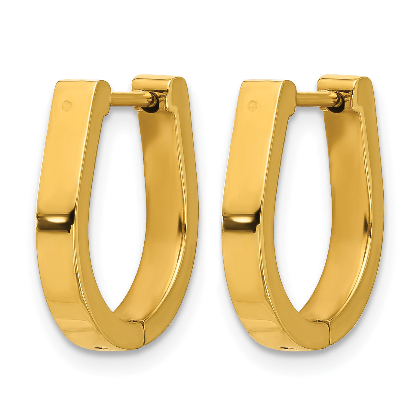 Polished Gold-Tone Stainless Steel Hoop Earrings 2.8mm Secondary image