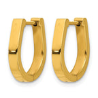 Stainless Steel Gold-Tone Polished Hoop Earrings
