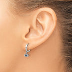 Stainless Steel Polished Hinged Hoop Earrings for Women