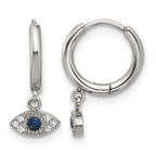 Stainless Steel Polished Hinged Hoop Earrings for Women