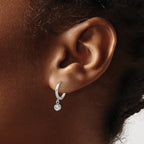 Stainless Steel Polished Hinged Hoop Earrings for Women