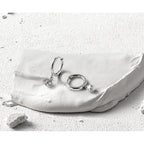 Stainless Steel Polished Hinged Hoop Earrings for Women