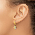 Stainless Steel Gold-Tone Polished Hinged Hoop Earrings for Women