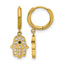 Stainless Steel Gold-Tone Polished Hinged Hoop Earrings for Women