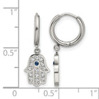 Stainless Steel Polished Hinged Hoop Earrings for Women