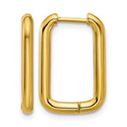Polished Gold-Tone Stainless Steel Hoop Earrings 2.5mm