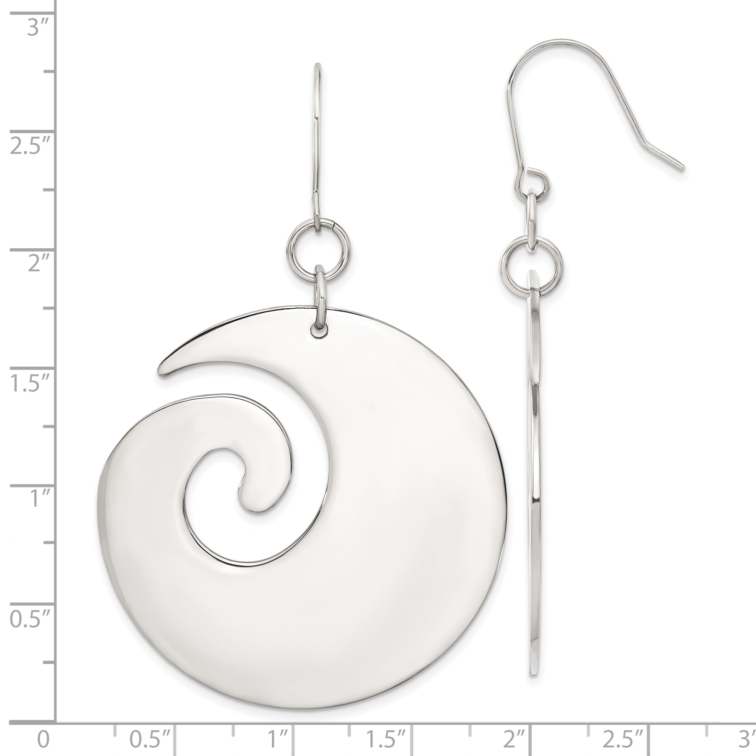 Stainless Steel Polished Drop Dangle Earrings for Women