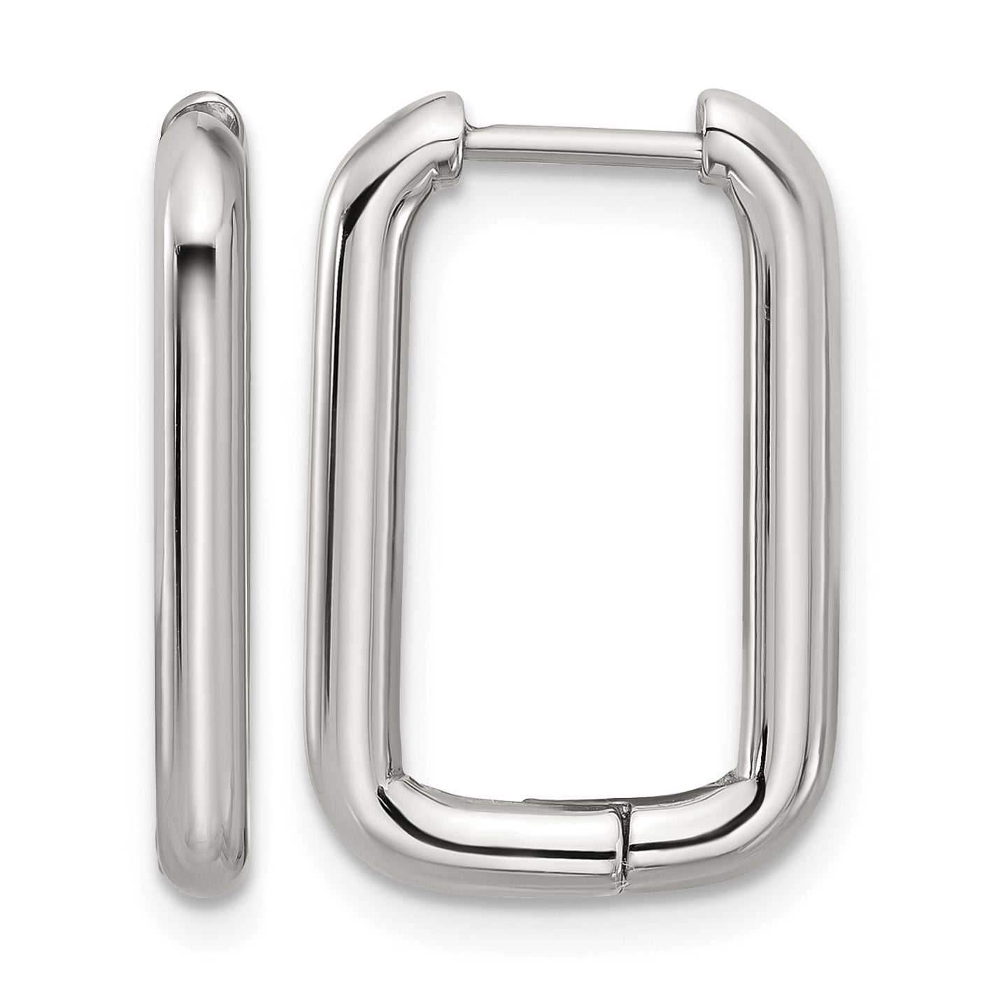 Polished Stainless Steel Hoop Earrings 2.5mm Main image