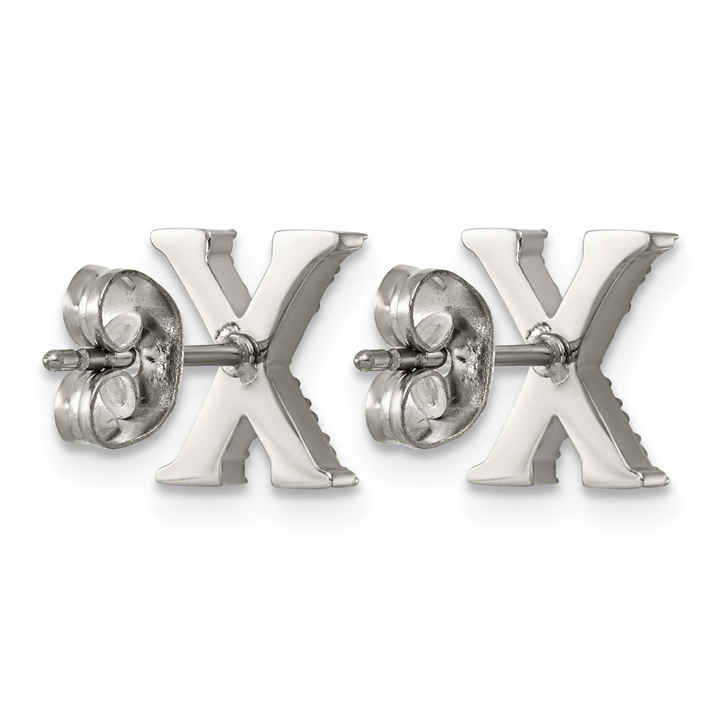 Stainless Steel Cubic Zirconia Button Earrings for Women