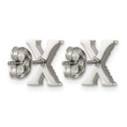 Stainless Steel Cubic Zirconia Button Earrings for Women