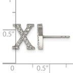 Stainless Steel Cubic Zirconia Button Earrings for Women