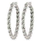 Stainless Steel Twisted Hoop Earrings for Women
