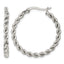Stainless Steel Twisted Hoop Earrings for Women