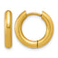Stainless Steel Gold-Tone Hinged Huggie Hoop Earrings for Women