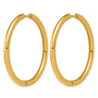 Stainless Steel Gold-Tone Hinged Huggie Hoop Earrings for Women
