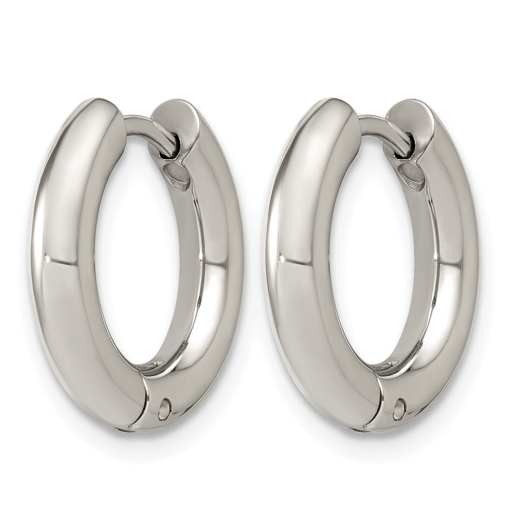 Stainless Steel Hinged Huggie Hoop Earrings for Women