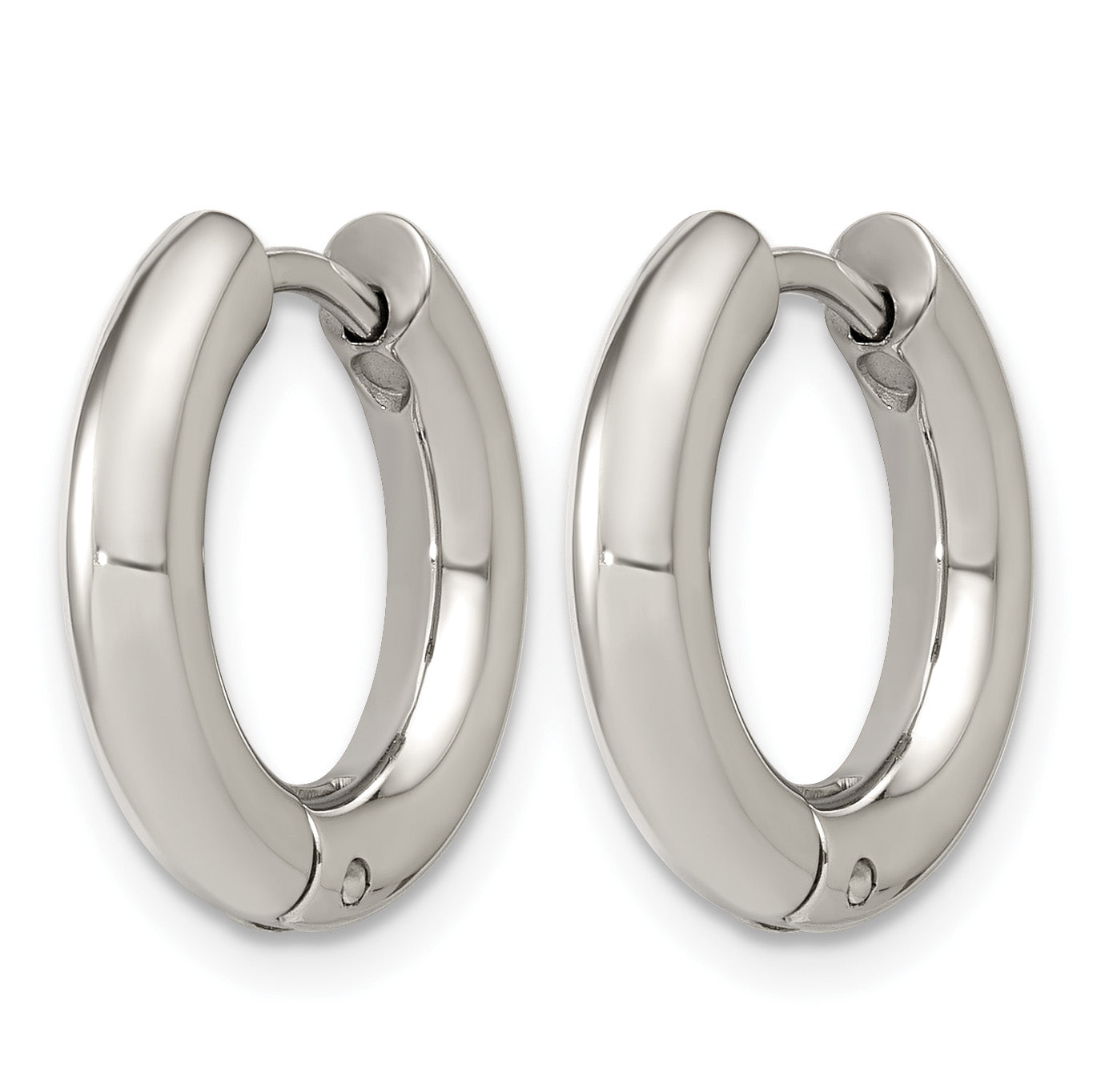 Stainless Steel Hinged Huggie Hoop Earrings for Women