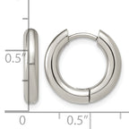Stainless Steel Hinged Huggie Hoop Earrings for Women