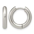 Stainless Steel Hinged Huggie Hoop Earrings for Women