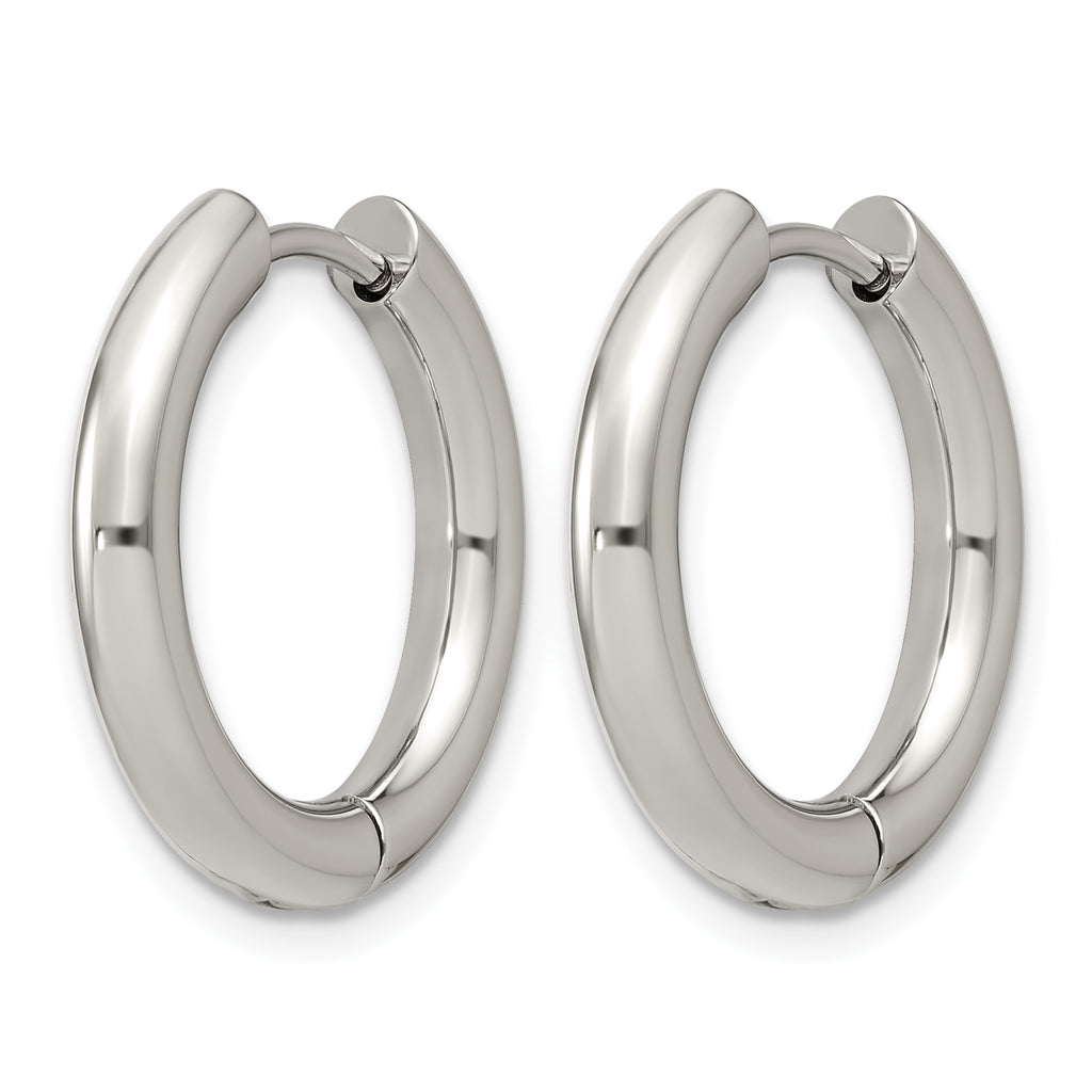 Stainless Steel Hinged Huggie Hoop Earrings for Women