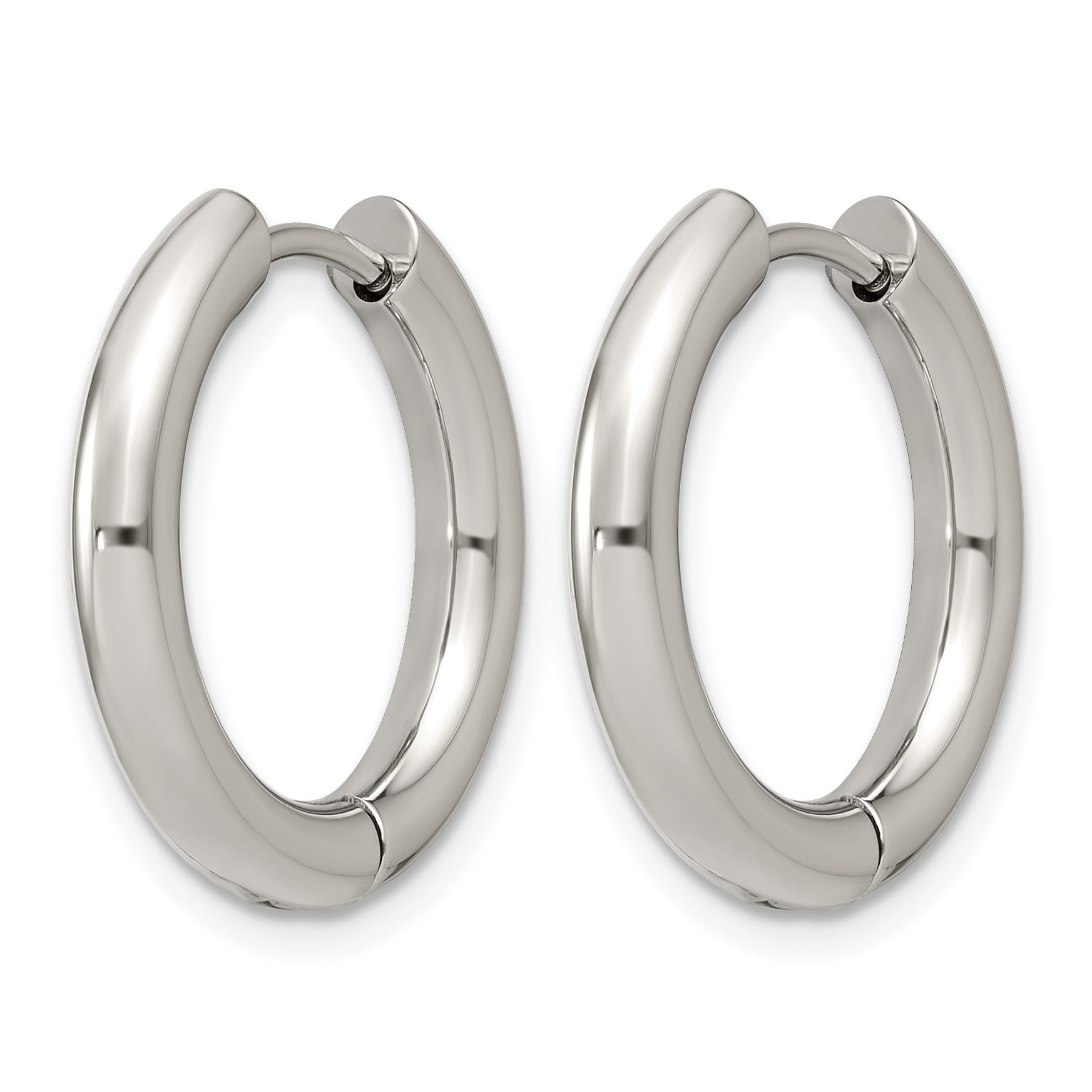 Stainless Steel Hinged Huggie Hoop Earrings for Women