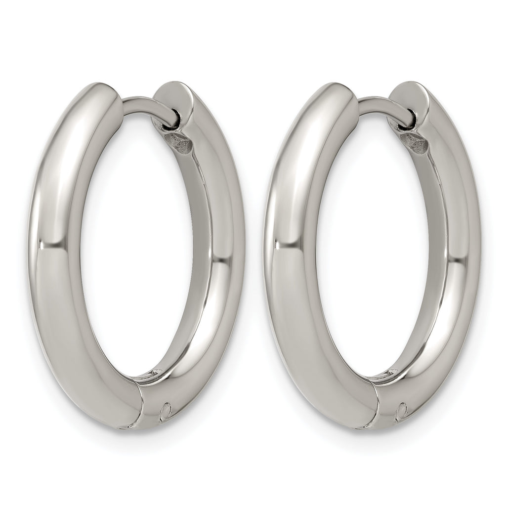 Stainless Steel Hinged Huggie Hoop Earrings for Women